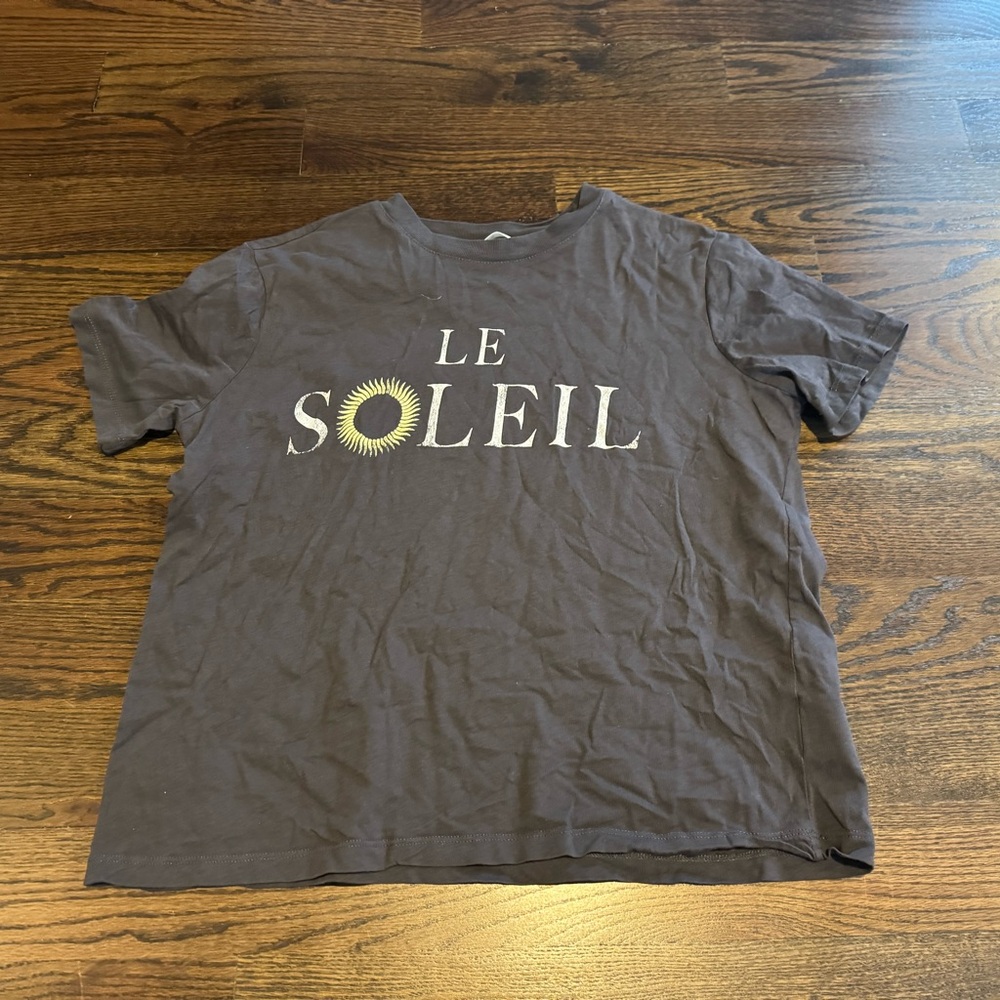 H&M Gray Short Sleeve Tee Le Soleil